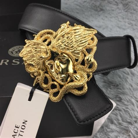 replica versace medusa belts|versace medusa snake wings belt.